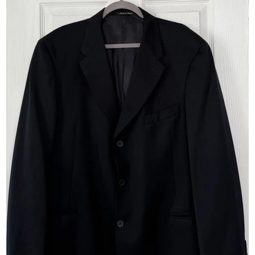 Murano Italy Men's Navy 100%Wool Super 100's Sportscoat Blazer Size 48R